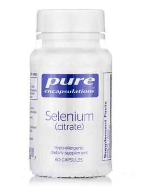 Селен (цитрат), Selenium (citrate), Pure Encapsulations, 200 мкг, 60 капсул - фото