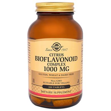 Биофлавоноиды, Citrus Bioflavonoid, Solgar, 1000 мг, 100 таблеток - фото