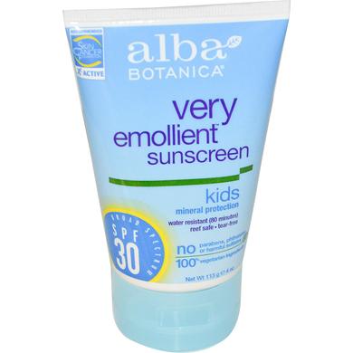 Солнцезащитный крем для детей SPF 30 (Sunscreen Kids), Alba Botanica, минеральный, 113 г - фото