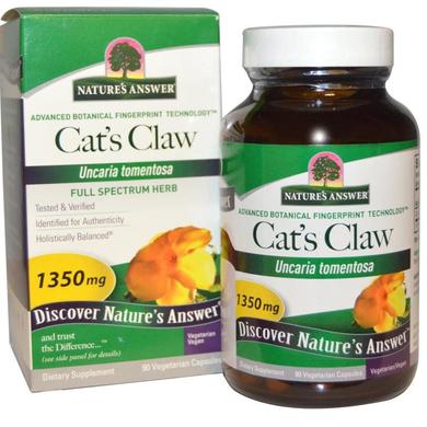 Котячий кіготь (Cat's Claw), Nature's Answer 1350 мг, 90 капсул - фото