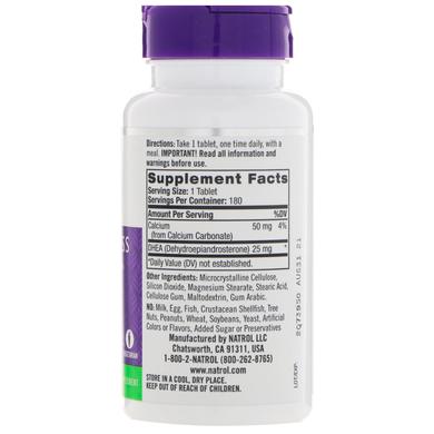 Дегидроэпиандростерон, DHEA, Natrol, 25 мг, 180 таблеток - фото