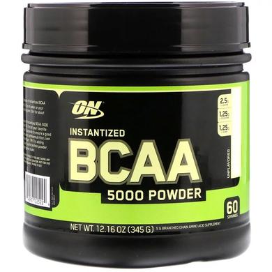 Комплекс BCAA 5000 powder, фруктовий пунш, Optimum Nutrition, 345 гр - фото