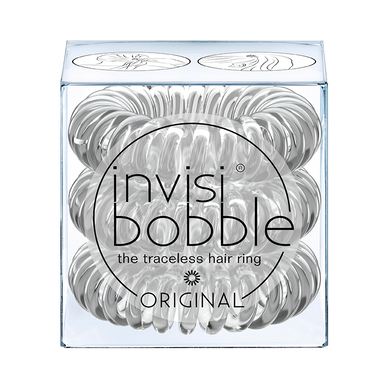 Резинка-браслет для волосся, Original Сrystal Сlear, Invisibobble, 3 шт - фото