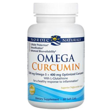 Омега та куркумін, Omega Curcumin, Nordic Naturals, 60 капсул - фото