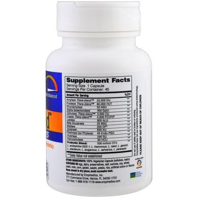 Ферменты и пробиотики, Digest Gold + Probiotics, Enzymedica, 45 капсул - фото