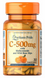 Вітамін С з біофлавоноїдами і шипшиною, Vitamin C, Puritan's Pride, 500 мг, 30 капсул, фото – 1