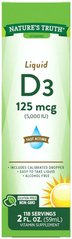 Жидкий витамин D3, Liquid D3, 125 мкг, Nature's Truth , 59 мл - фото