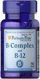 Витамины группы В, Vitamin B-Complex and Vitamin B-12, Puritan's Pride, 90 таблеток, фото